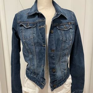 Lucky brand womens denim jean trucker fitted jacket size medium